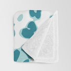 Blue Cheetah Print Throw Blanket Gallery Image 3