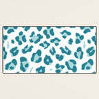 Blue Cheetah Print Desk Mat Gallery Image 3