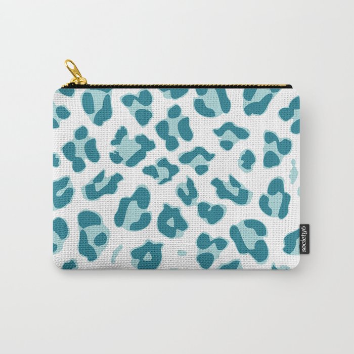 Blue Cheetah Print Carry All Pouch Gallery Image 1