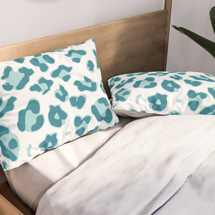 Blue Cheetah Print Pillow Sham Gallery Image 2