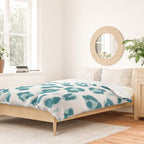 Blue Cheetah Print Duvet Cover Gallery Image 2