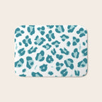 Blue Cheetah Print Bath Mat Gallery Image 1