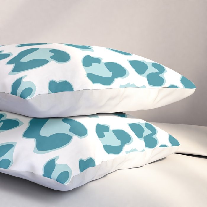 Blue Cheetah Print Pillow Sham Gallery Image 3