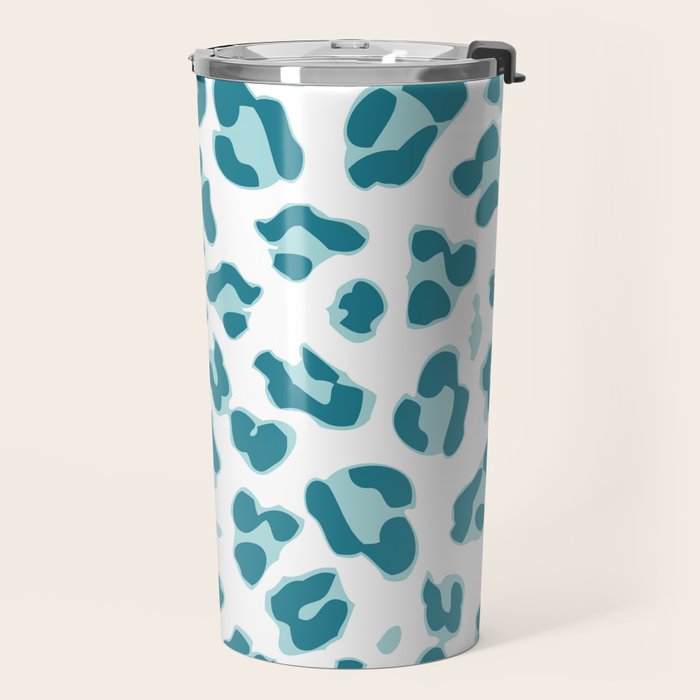 Blue Cheetah Print Travel Mug Gallery Image 2