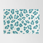 Blue Cheetah Print Rug Gallery Image 2