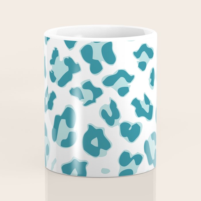 Blue Cheetah Print Coffee Mug Gallery Image 4