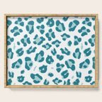 Blue Cheetah Print Serving Tray Gallery Image 1