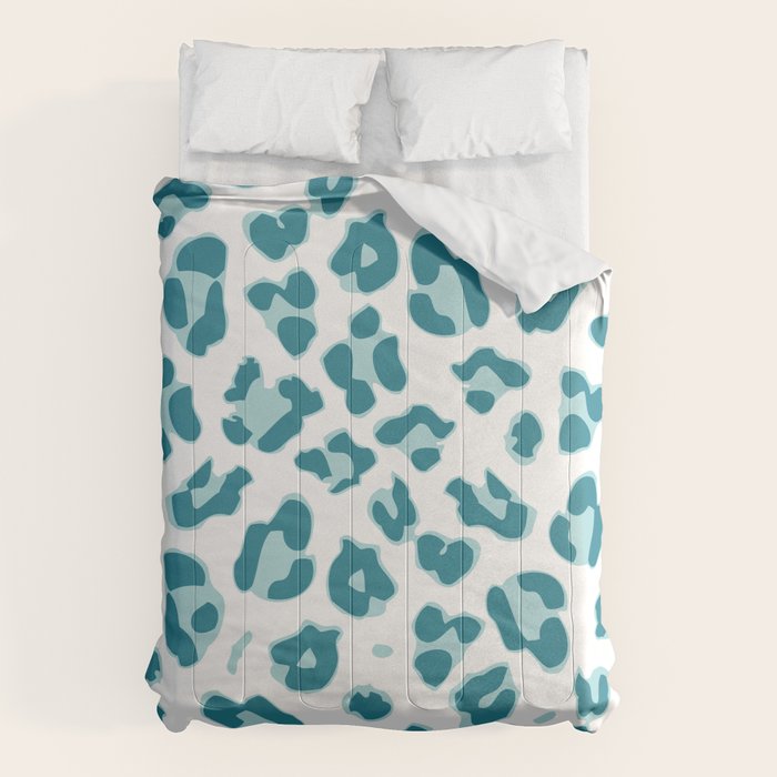 Blue Cheetah Print Comforter Gallery Image 1