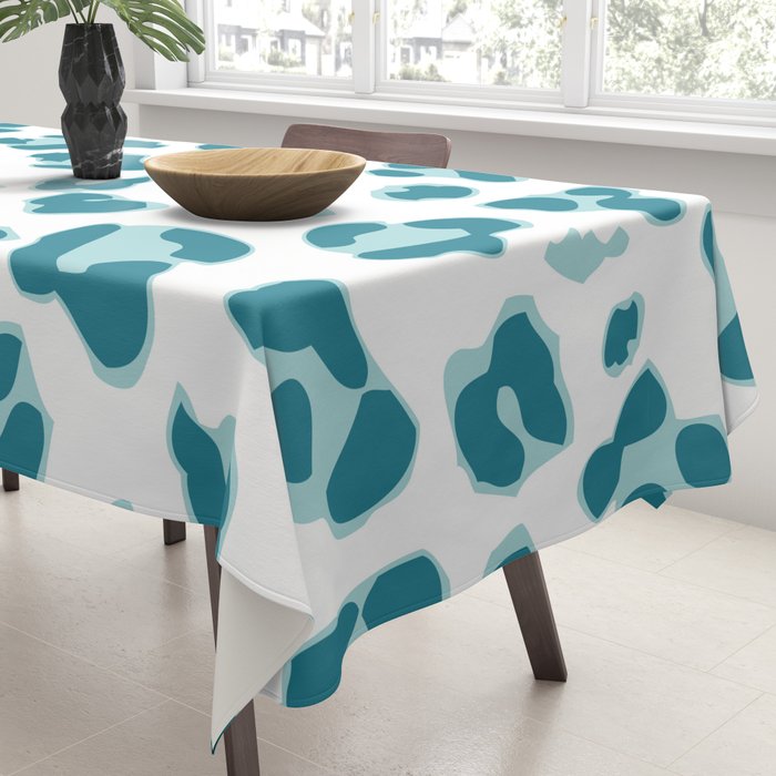 Blue Cheetah Print Tablecloth Gallery Image 3