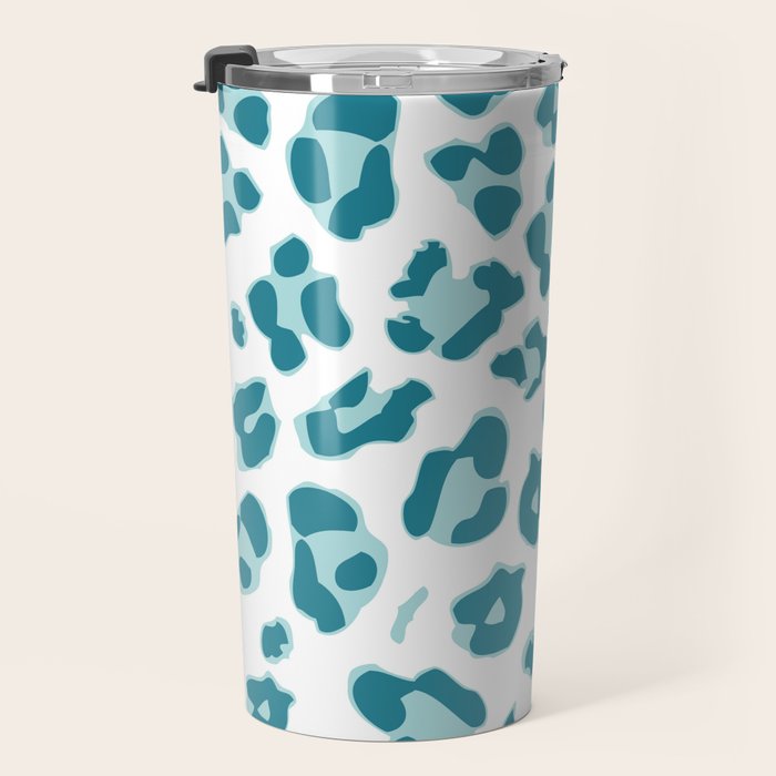 Blue Cheetah Print Travel Mug Gallery Image 3