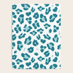 Blue Cheetah Print Poster Gallery Image 4