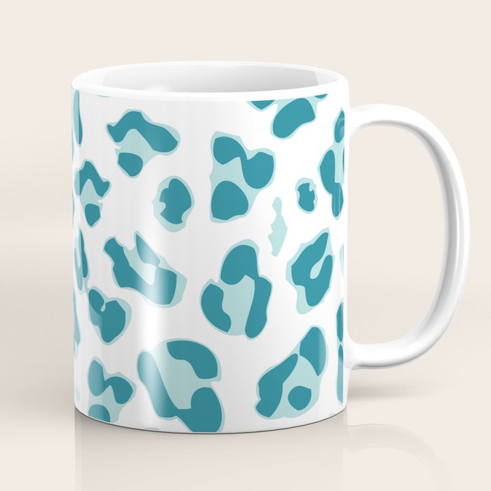 Blue Cheetah Print Coffee Mug Gallery Image 1