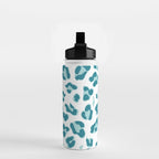 Blue Cheetah Print Water Bottle Gallery Image 2