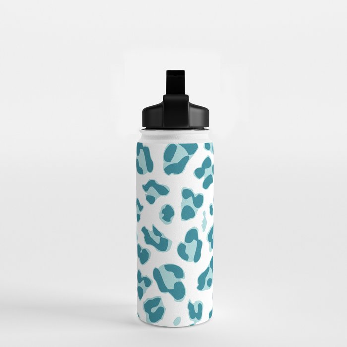 Blue Cheetah Print Water Bottle Gallery Image 2