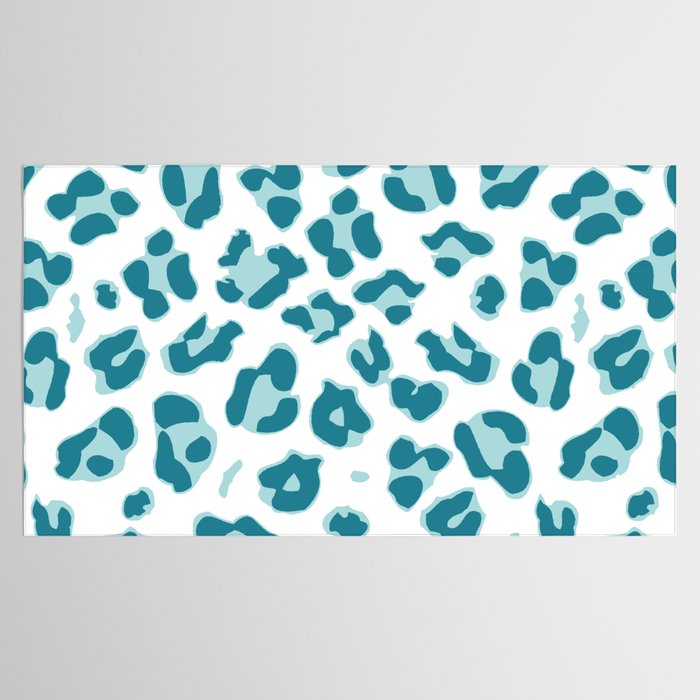 Blue Cheetah Print Tablecloth Gallery Image 2