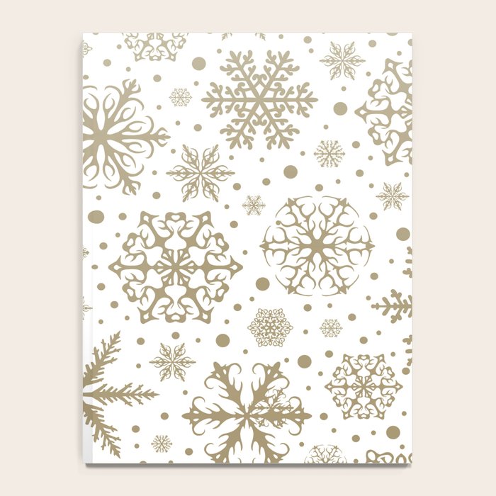 Christmas Snowflakes, Gold and White Notebook Gallery Image 4