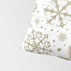 Christmas Snowflakes, Gold and White Pillow Sham Gallery Image 4