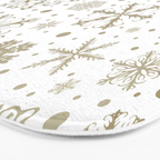 Christmas Snowflakes, Gold and White Bath Mat Gallery Image 3