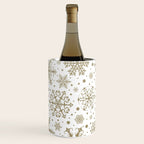 Christmas Snowflakes, Gold and White Wine Chiller Gallery Image 3