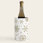 Christmas Snowflakes, Gold and White Wine Chiller Gallery Image 2