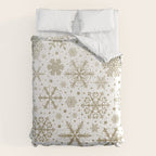 Christmas Snowflakes, Gold and White Comforter Gallery Image 6