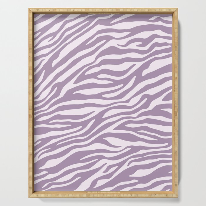 Purple Zebra Animal Print Serving Tray Gallery Image 1
