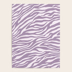 Purple Zebra Animal Print Poster Gallery Image 4