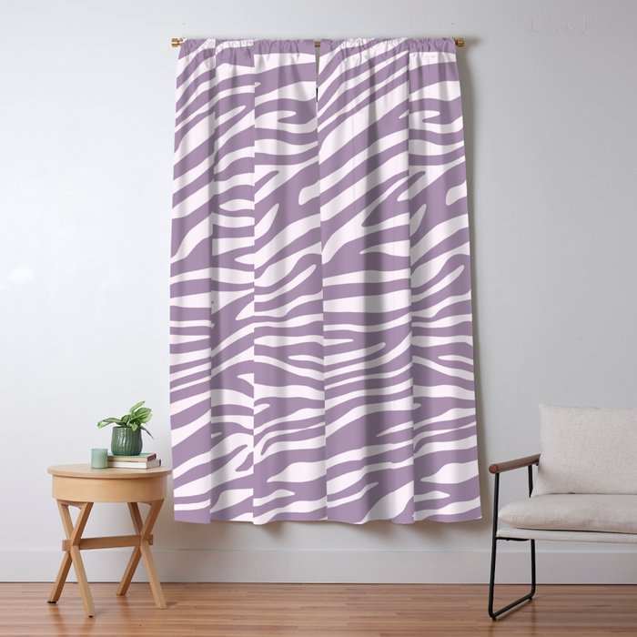 Purple Zebra Animal Print Window Curtain Gallery Image 5