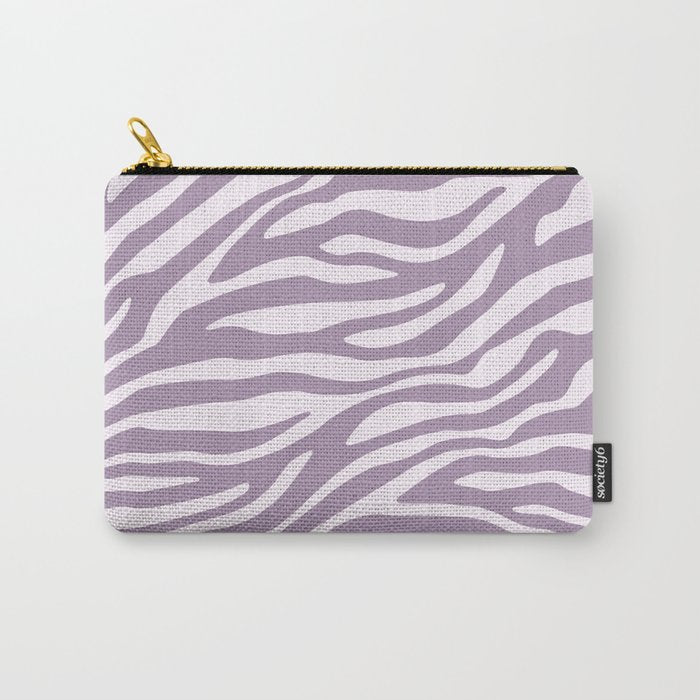Purple Zebra Animal Print Carry All Pouch Gallery Image 1