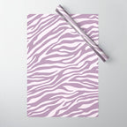 Purple Zebra Animal Print Wrapping Paper Gallery Image 1