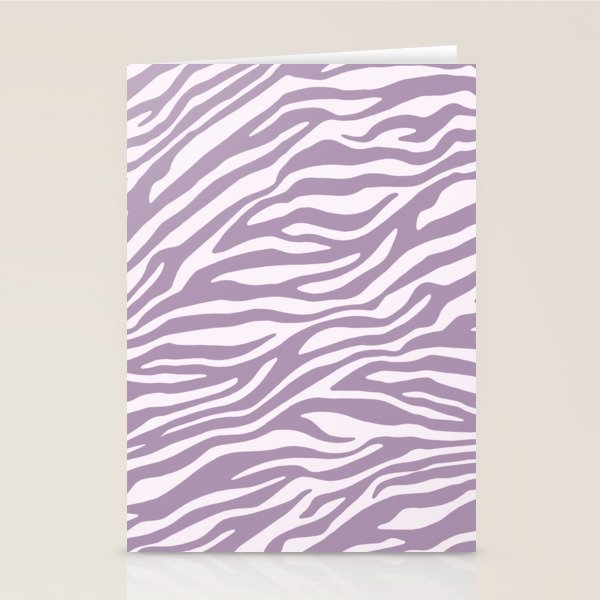 Purple Zebra Animal Print Stationery Card Gallery Image 1