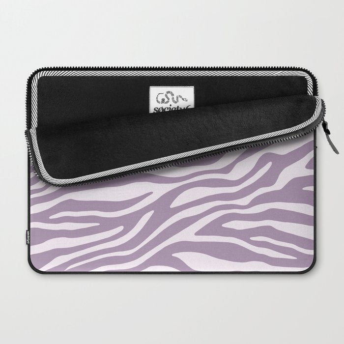 Purple Zebra Animal Print Laptop Sleeve Gallery Image 2