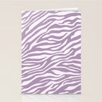 Purple Zebra Animal Print Stationery Card Gallery Image 2