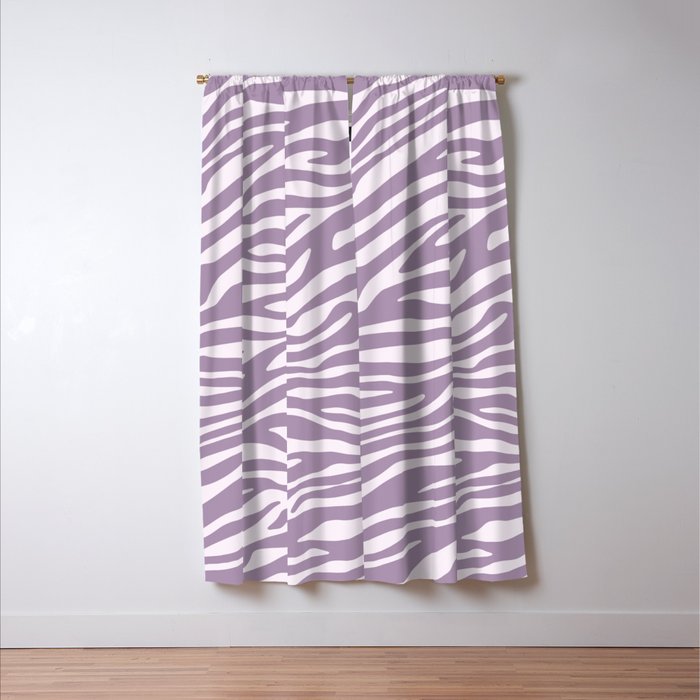 Purple Zebra Animal Print Window Curtain Gallery Image 3