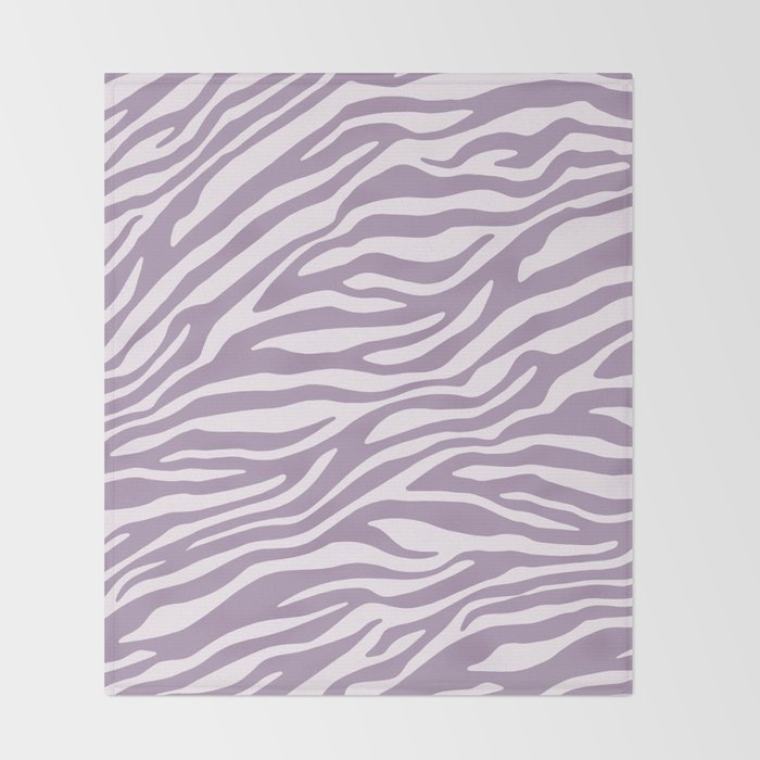 Purple Zebra Animal Print Throw Blanket Gallery Image 2