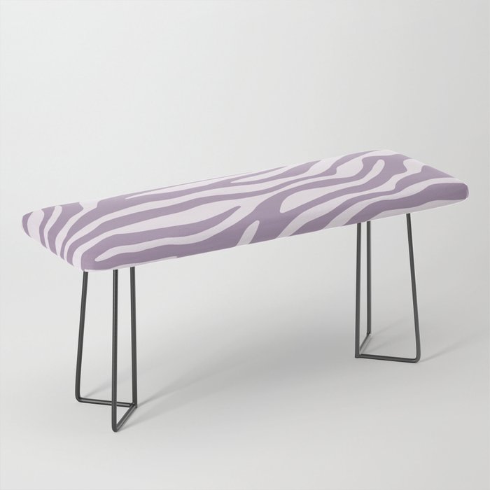 Purple Zebra Animal Print Bench Gallery Image 1