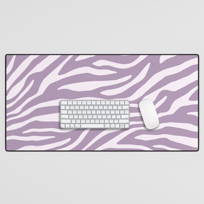 Purple Zebra Animal Print Desk Mat Gallery Image 1