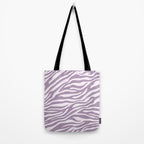 Purple Zebra Animal Print Tote Bag Gallery Image 2