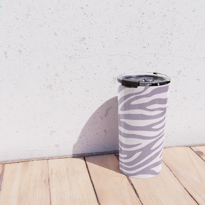 Purple Zebra Animal Print Travel Mug Gallery Image 4