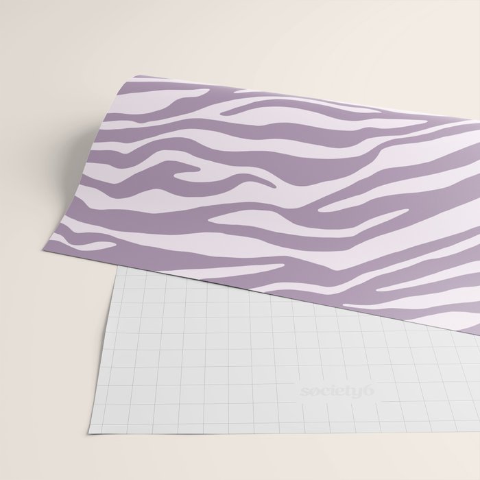 Purple Zebra Animal Print Wrapping Paper Gallery Image 2