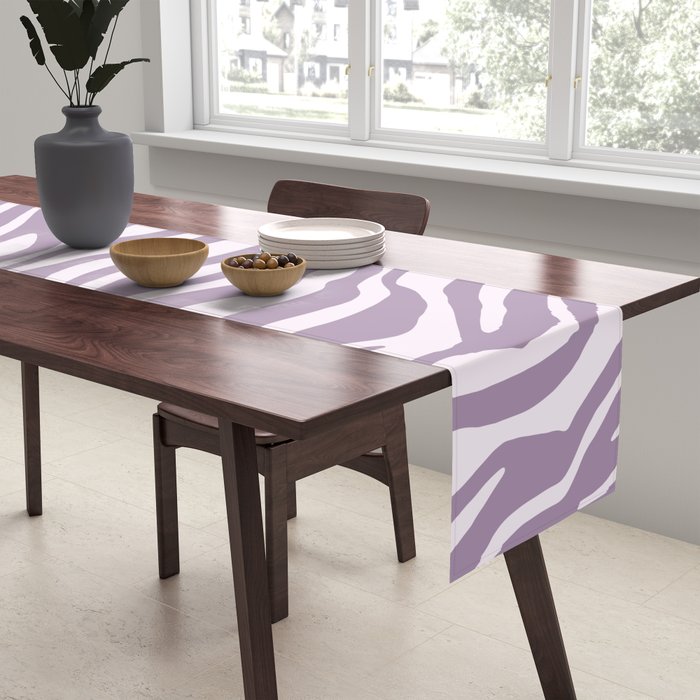 Purple Zebra Animal Print Table Runner Gallery Image 2