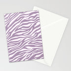 Purple Zebra Animal Print Stationery Card Gallery Image 2