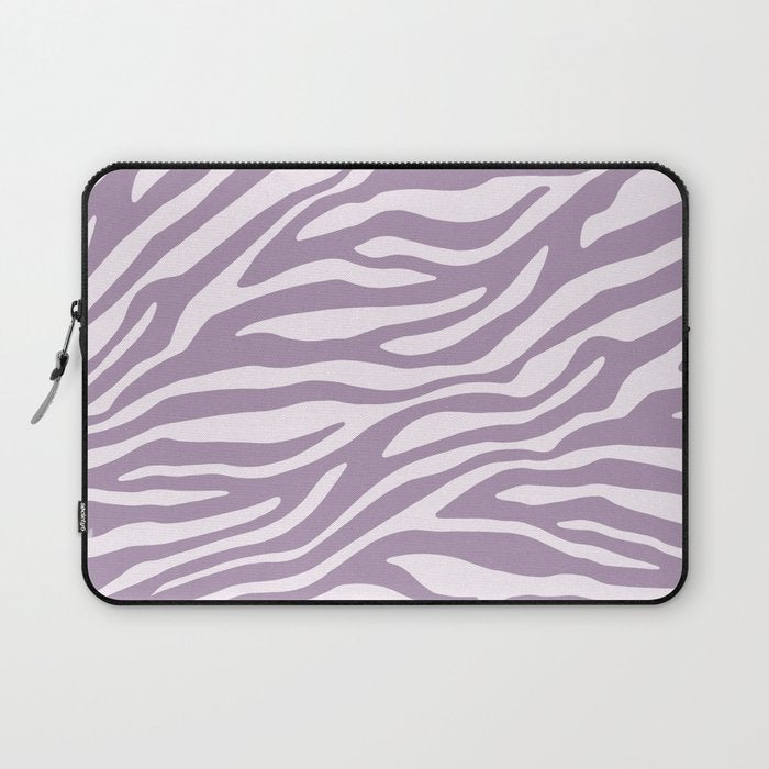 Purple Zebra Animal Print Laptop Sleeve Gallery Image 1