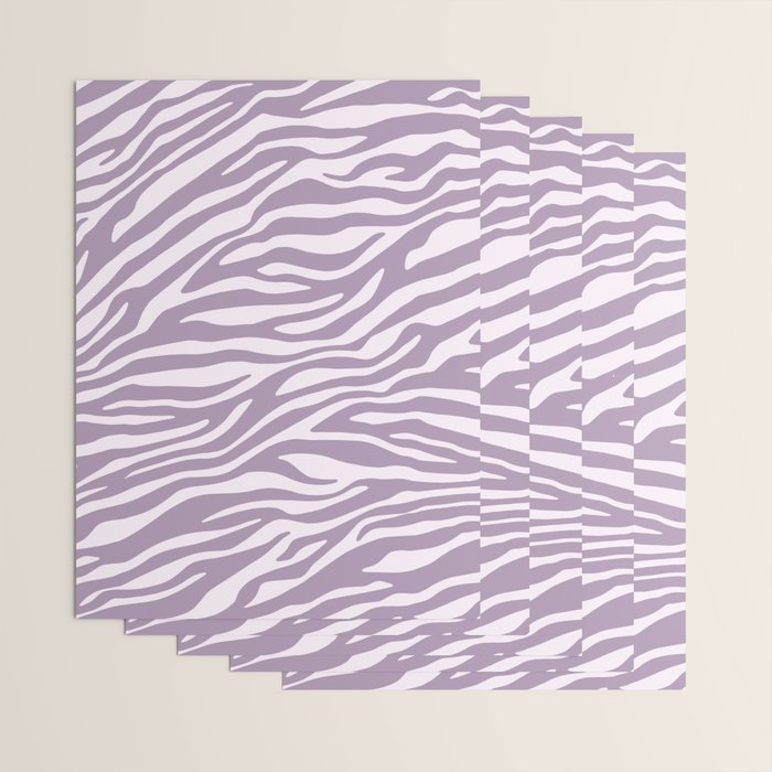 Purple Zebra Animal Print Wrapping Paper Gallery Image 3