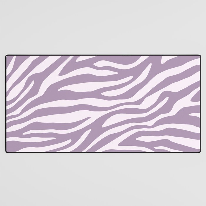 Purple Zebra Animal Print Desk Mat Gallery Image 3