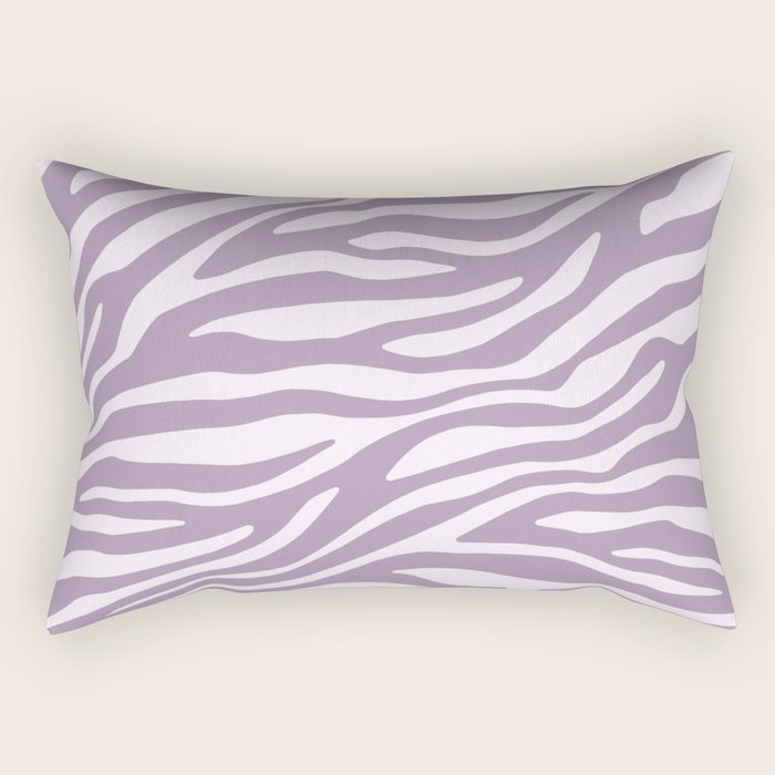 Purple Zebra Animal Print Rectangular Pillow Gallery Image 2