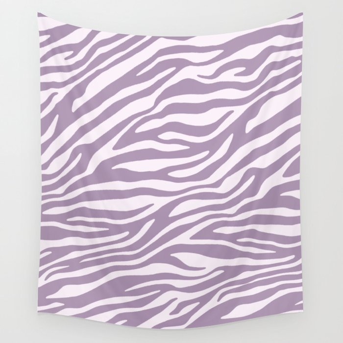 Purple Zebra Animal Print Wall Tapestry Gallery Image 4