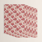 Elegant Red Coral Pattern Wrapping Paper Gallery Image 3