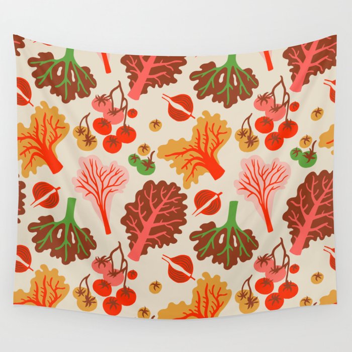 FARMFOLK SALAD Wall Tapestry Gallery Image 4