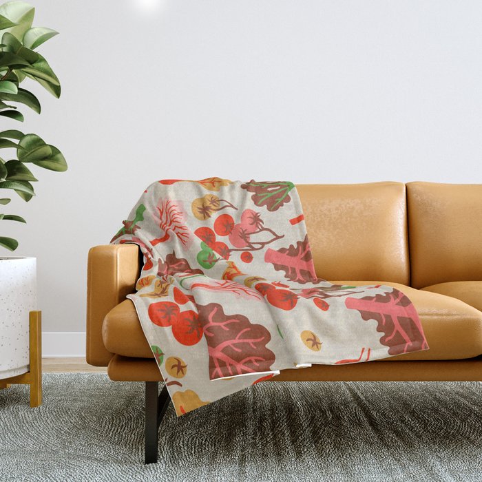 FARMFOLK SALAD Throw Blanket Gallery Image 1